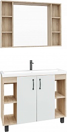 Grossman Мебель для ванной Флай 100 дуб сонома/белая – фотография-1
